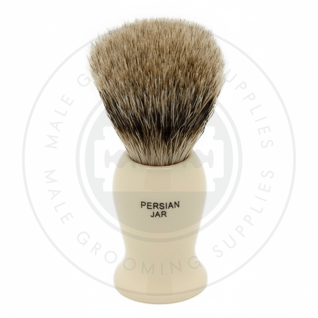 Simpsons Persian Jar faux ivory shaving brush with Best or Super Badger hair - PJ1 Best - Back