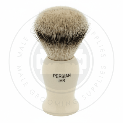 Simpsons Persian Jar faux ivory shaving brush with Best or Super Badger hair - PJ1 Super - Back 