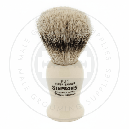 Simpsons Persian Jar faux ivory shaving brush with Best or Super Badger hair - PJ1  Super - Front