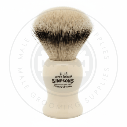Simpsons Persian Jar faux ivory shaving brush with Best or Super Badger hair - PJ3 Super - Front