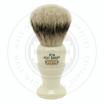 Simpsons Polo faux ivory shaving brush with Best or Super Silvertip Badger hair - PL14 Best