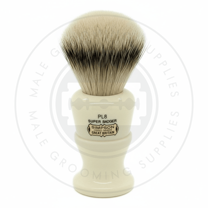 Simpsons Polo faux ivory shaving brush with Best or Super Silvertip Badger hair - PL8 - Front