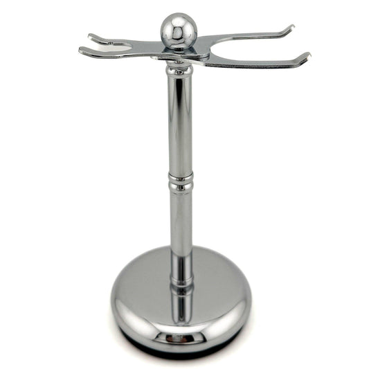 Parker adjustable chrome razor and brush stand with weighted base