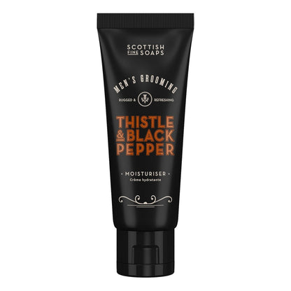 Scottish Fine Soaps Thistle & Black Pepper Moisturiser 75ml on white background