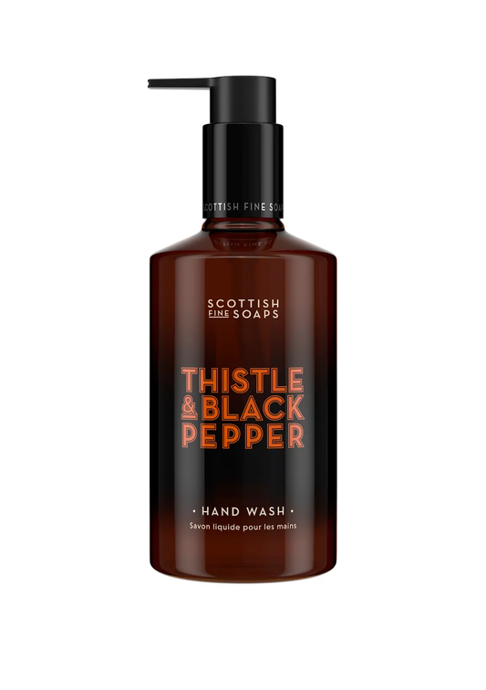 Scottish Fine Soaps Thistle & Black Pepper Hand Wash 300ml on white background