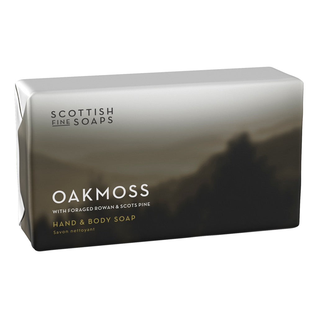Scottish Fine Soaps Oakmoss Hand & Body Soap 220g on white background