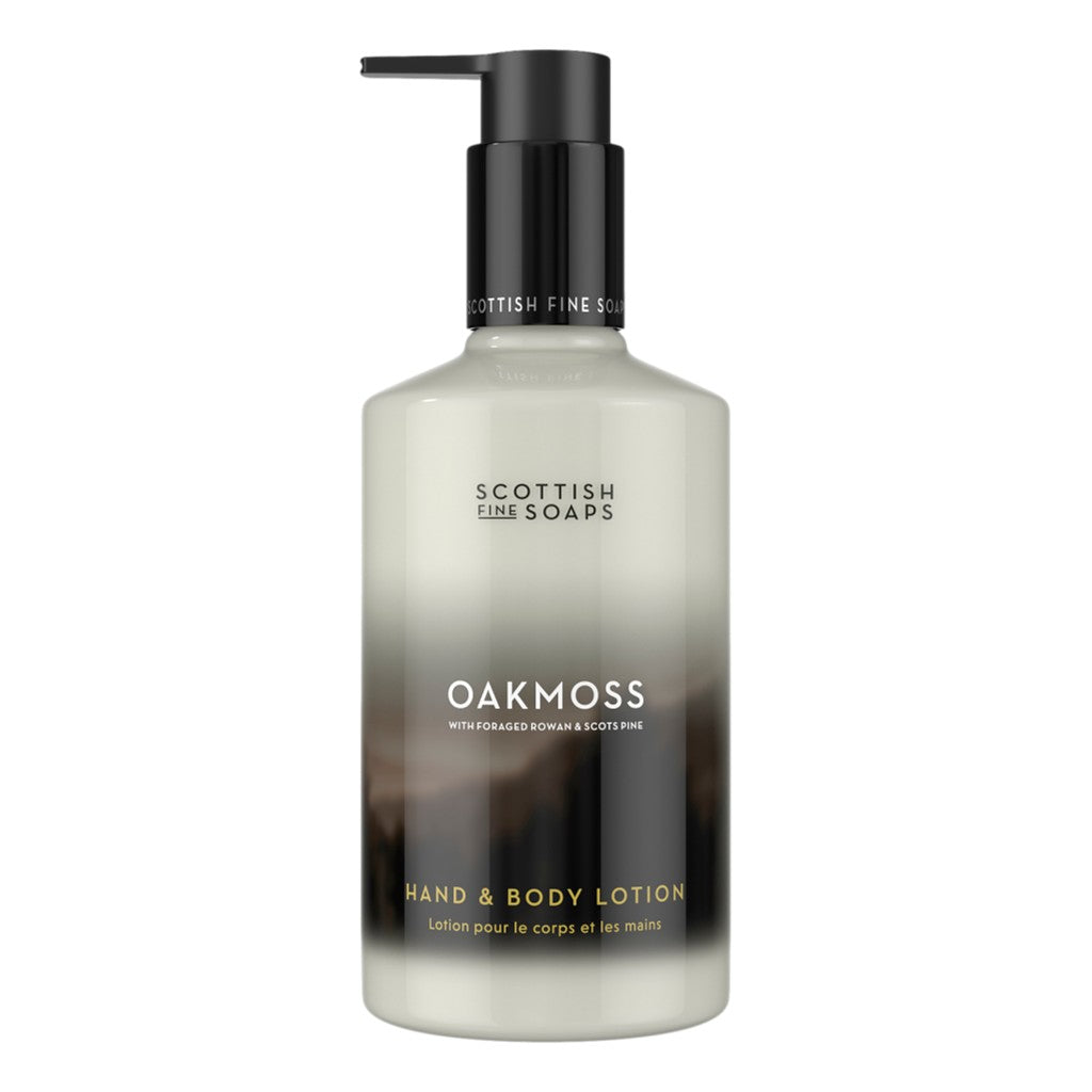 Scottish Fine Soaps Oakmoss Hand & Body Lotion 300ml on white background