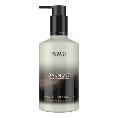 Scottish Fine Soaps Oakmoss Hand & Body Lotion 300ml on white background