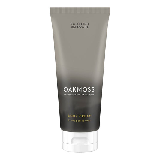 Scottish Fine Soaps Oakmoss Body Cream 200ml on white background