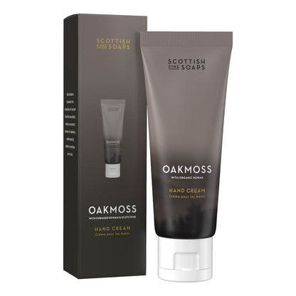 Scottish Fine Soaps Oakmoss Hand Cream 75ml on white background