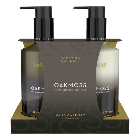 Scottish Fine Soaps Oakmoss Hand Care Set on white background