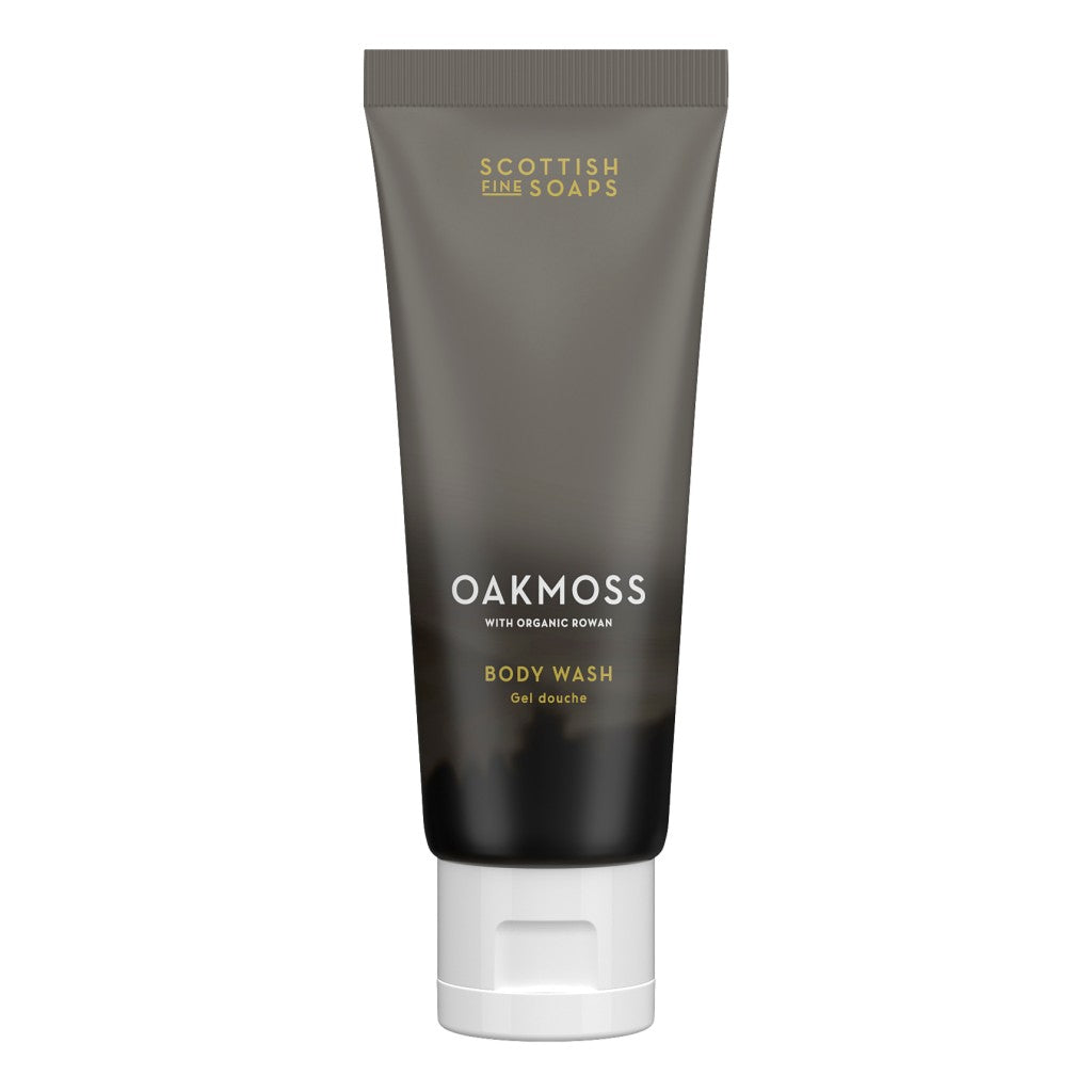 Scottish Fine Soaps Oakmoss Body Wash 75ml on white background