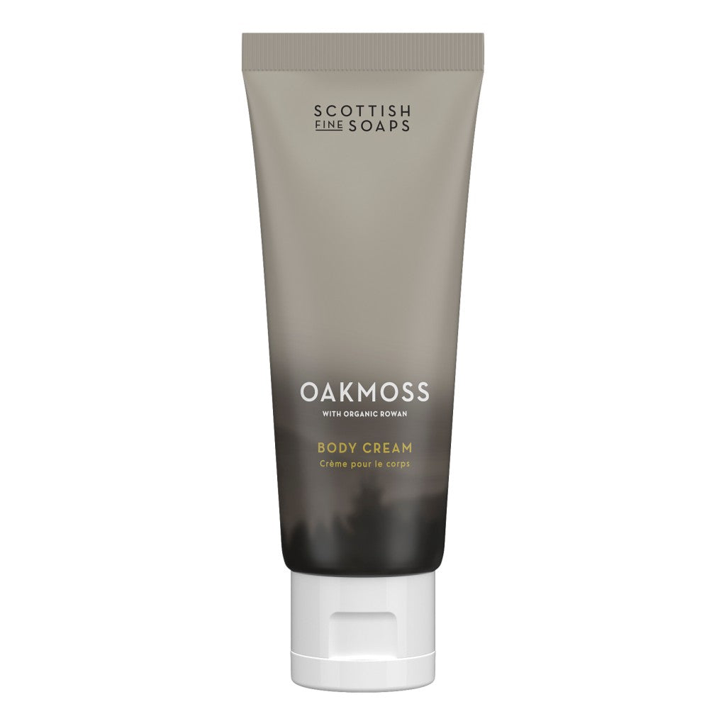 Scottish Fine Soaps Oakmoss Body Cream 75ml on white background
