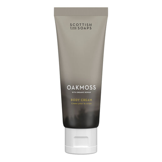 Scottish Fine Soaps Oakmoss Body Cream 75ml on white background