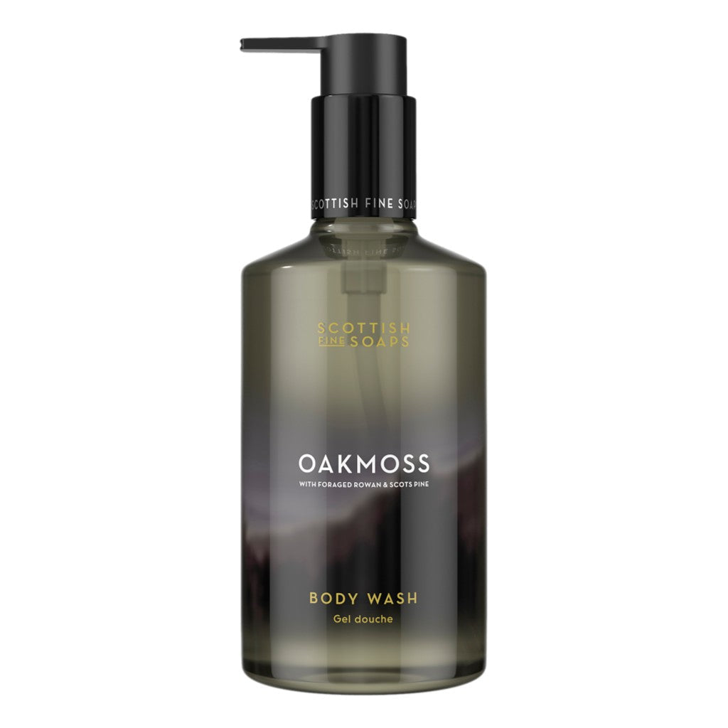 Scottish Fine Soaps Oakmoss Body Wash 300ml on white background