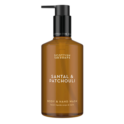 Scottish Fine Soaps Santal & Patchouli Body & Hand Wash 300ml on white background