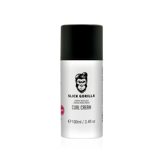 Slick Gorilla Curl Cream 100ml with a compact black cap, designed for effortless styling and hydrating curls.