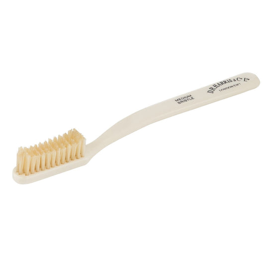 D.R. Harris Medium Bristle Toothbrush With Boar Bristles In Travel Case