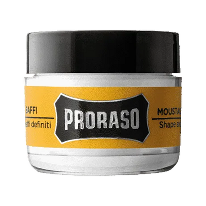 Proraso Wood And Spice Moustache Wax 15ml for shaping and styling facial hair