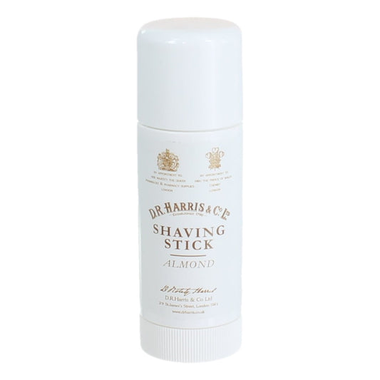 D.R. Harris Almond Shaving Stick 40g for traditional wet shaving and travel