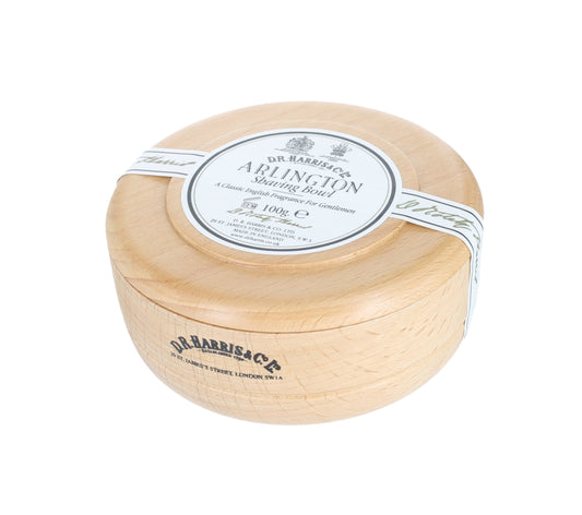 D.R. Harris Arlington Shaving Beech Bowl – Hand-Turned Bowl With Triple-Milled Soap.