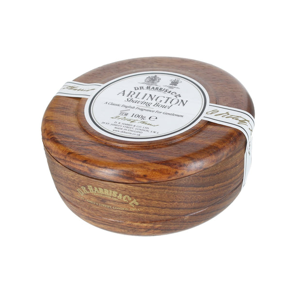 D.R. Harris Arlington Shaving Mahogany Bowl – Triple-Milled Soap With Citrus And Fern Scent.