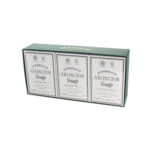 D.R. Harris Arlington Bath Soap 3 Pack – Triple-Milled Soap With Citrus And Fern Fragrance.