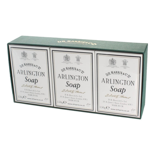 D.R. Harris Arlington Bath Soap 3 Pack – Triple-Milled Soap With Citrus And Fern Fragrance.