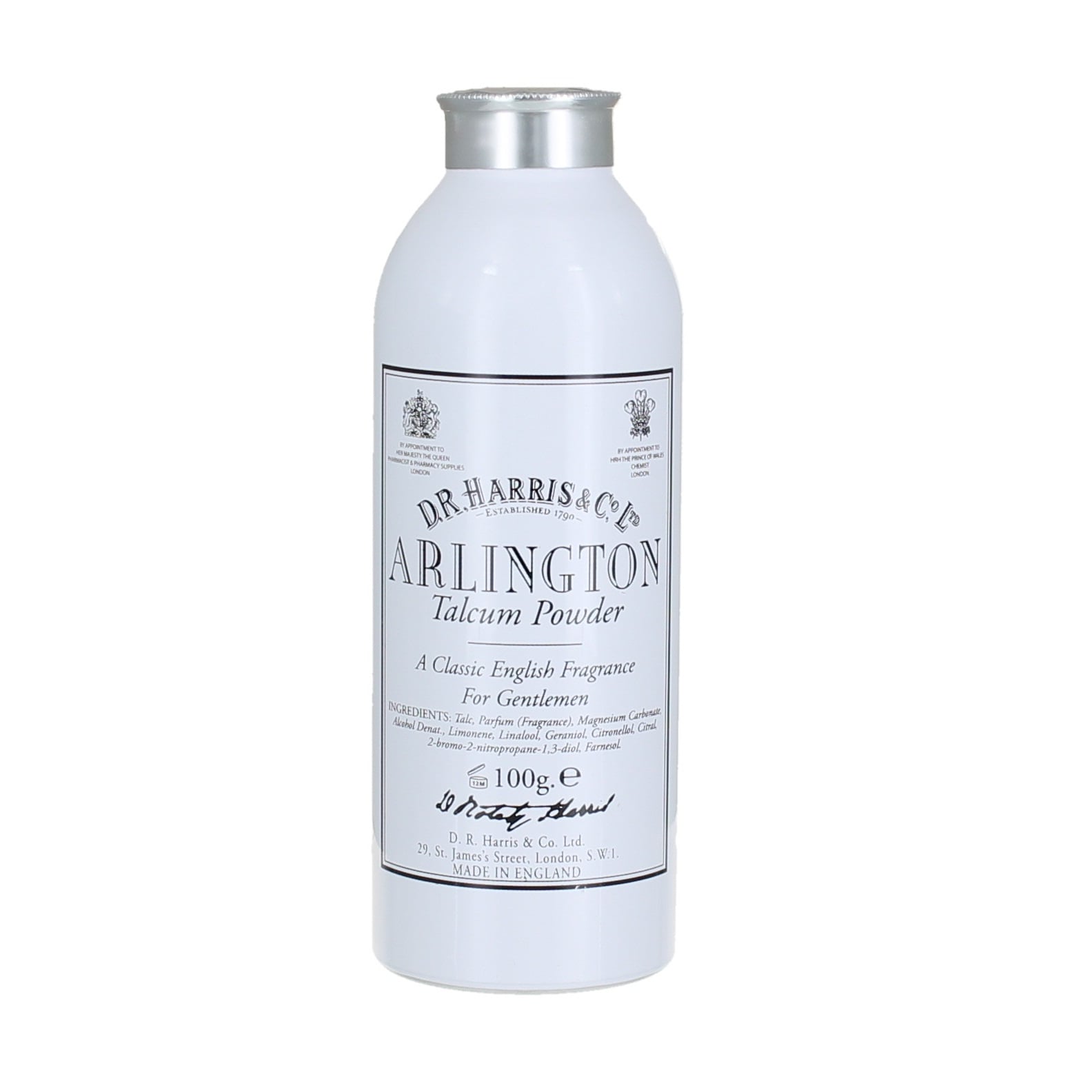 D.R. Harris Arlington Talcum Powder 100g With Citrus And Fern Scent