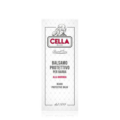 Cella Milano beard care product packaging on a white background