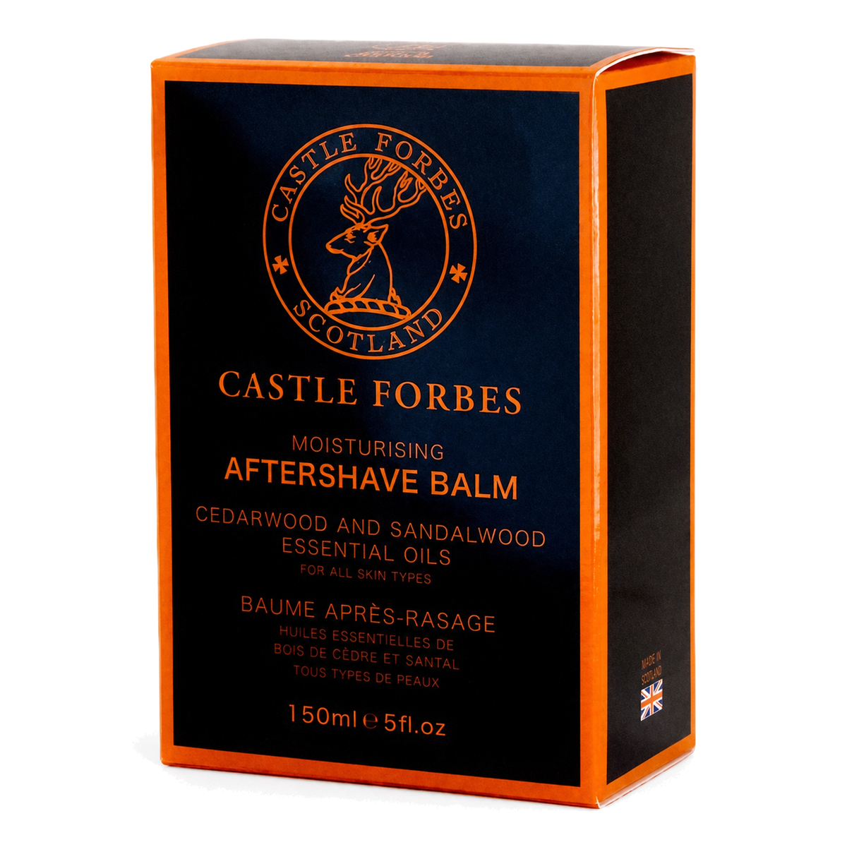 Castle Forbes Cedarwood And Sandalwood Aftershave Balm – 150ml Bottle, Natural Soothing Formula - Box