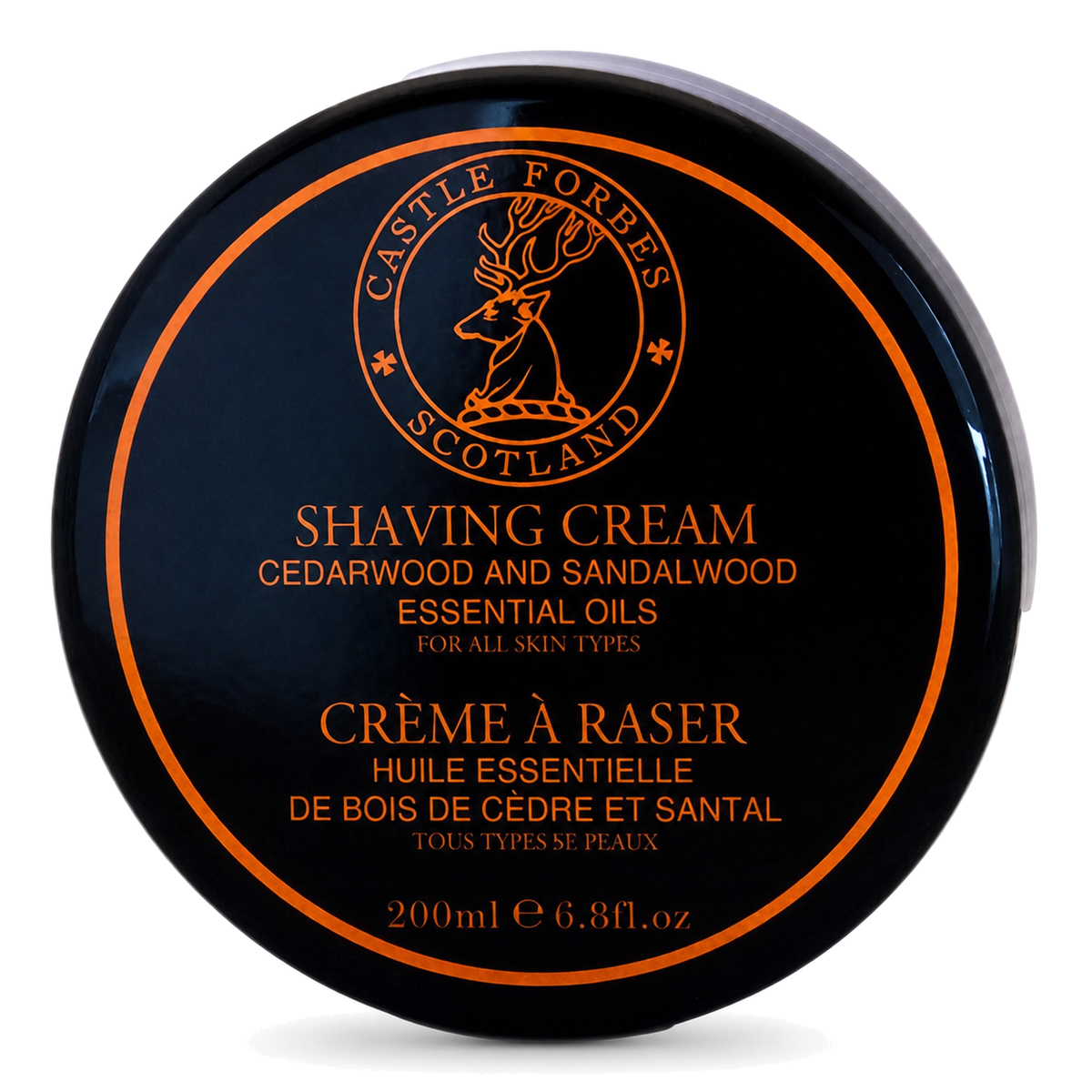 Castle Forbes Cedarwood And Sandalwood Shaving Cream – 200ml Jar With Essential Oils
