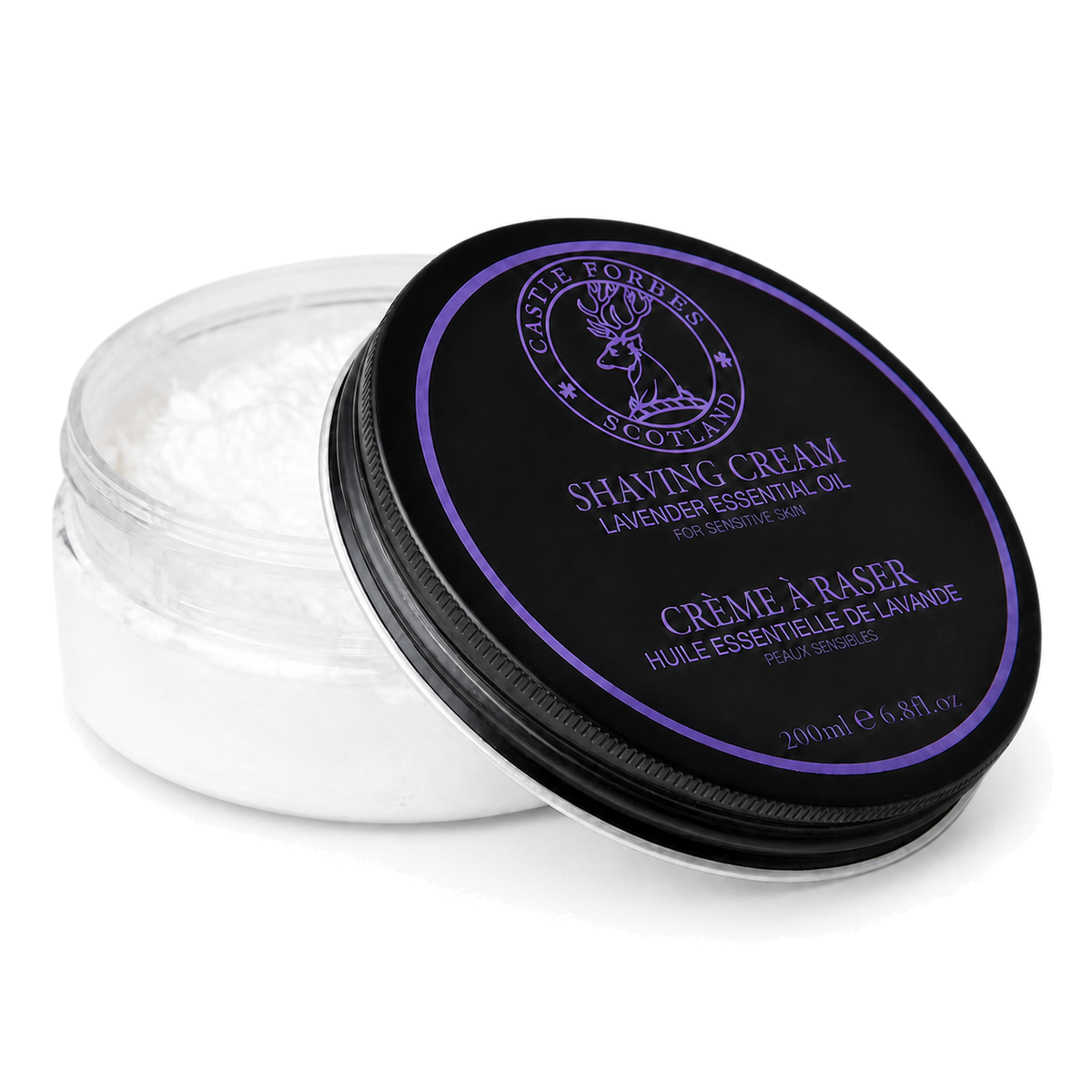 Castle Forbes Lavender Shaving Cream – 200ml Jar With Lavender Essential Oil For Sensitive Skin