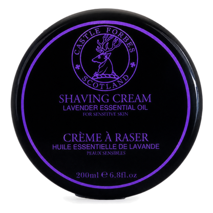 Castle Forbes Lavender Shaving Cream – 200ml Jar With Lavender Essential Oil For Sensitive Skin