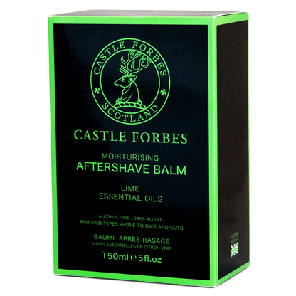 Castle Forbes Lime Aftershave Balm – 150ml Bottle With Lime Essential Oil For Sensitive Skin - Outer Box
