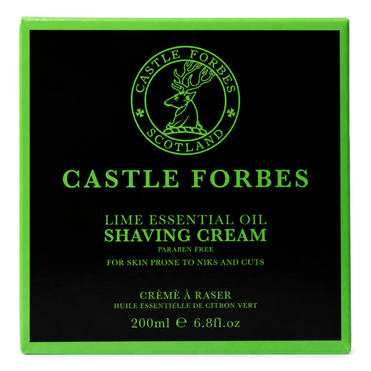 Castle Forbes Lime Shaving Cream – 200ml Jar With Pure Essential Oil And Rich Lather