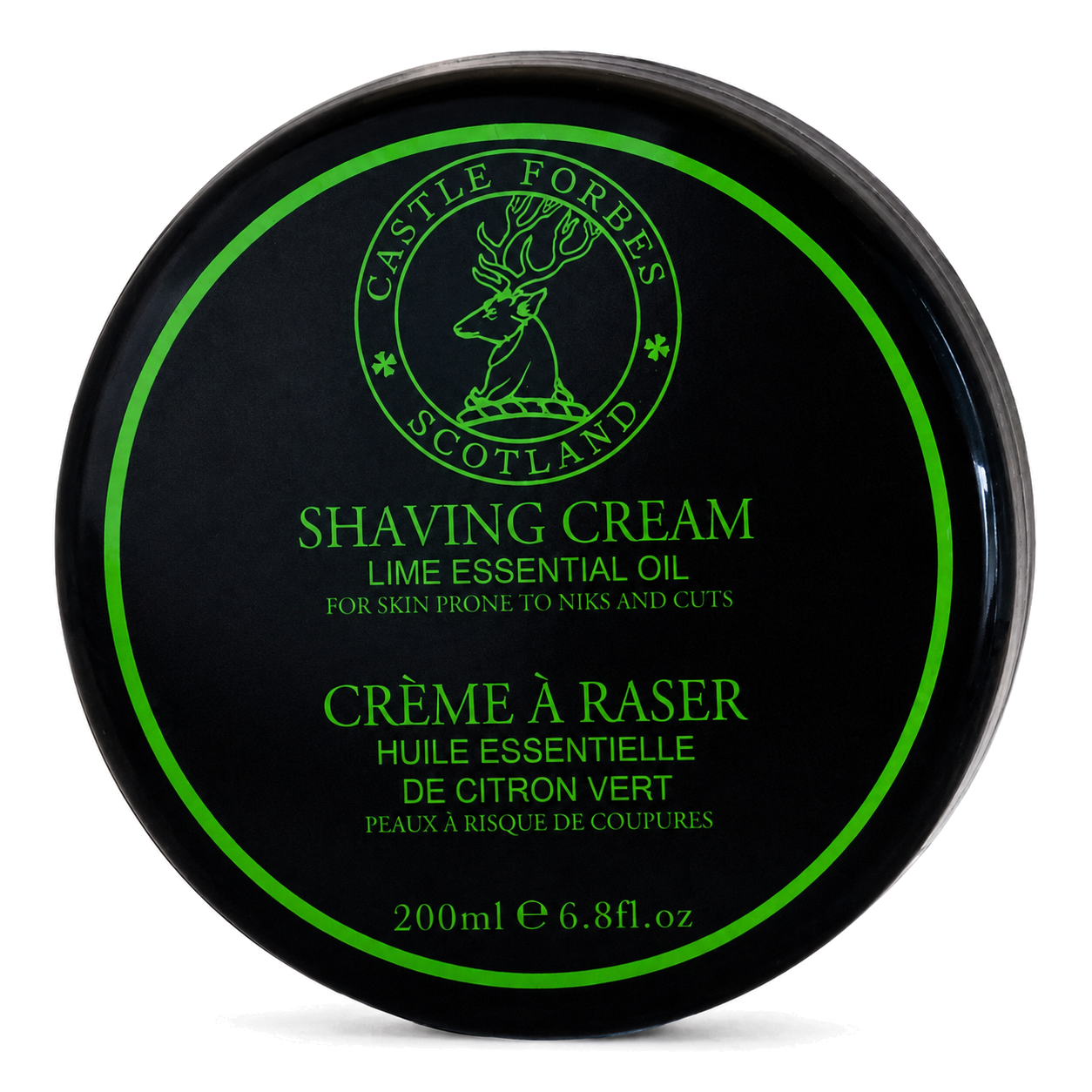 Castle Forbes Lime Shaving Cream – 200ml Jar With Pure Essential Oil And Rich Lather