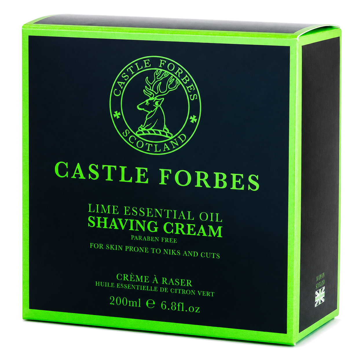Castle Forbes Lime Shaving Cream – 200ml Jar With Pure Essential Oil And Rich Lather