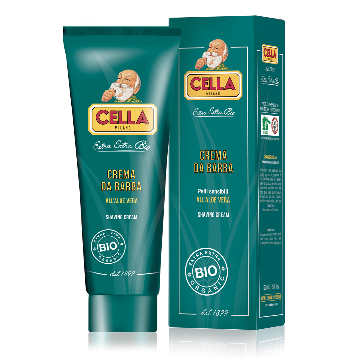 Cella Organic Shaving Cream Tube 150ml