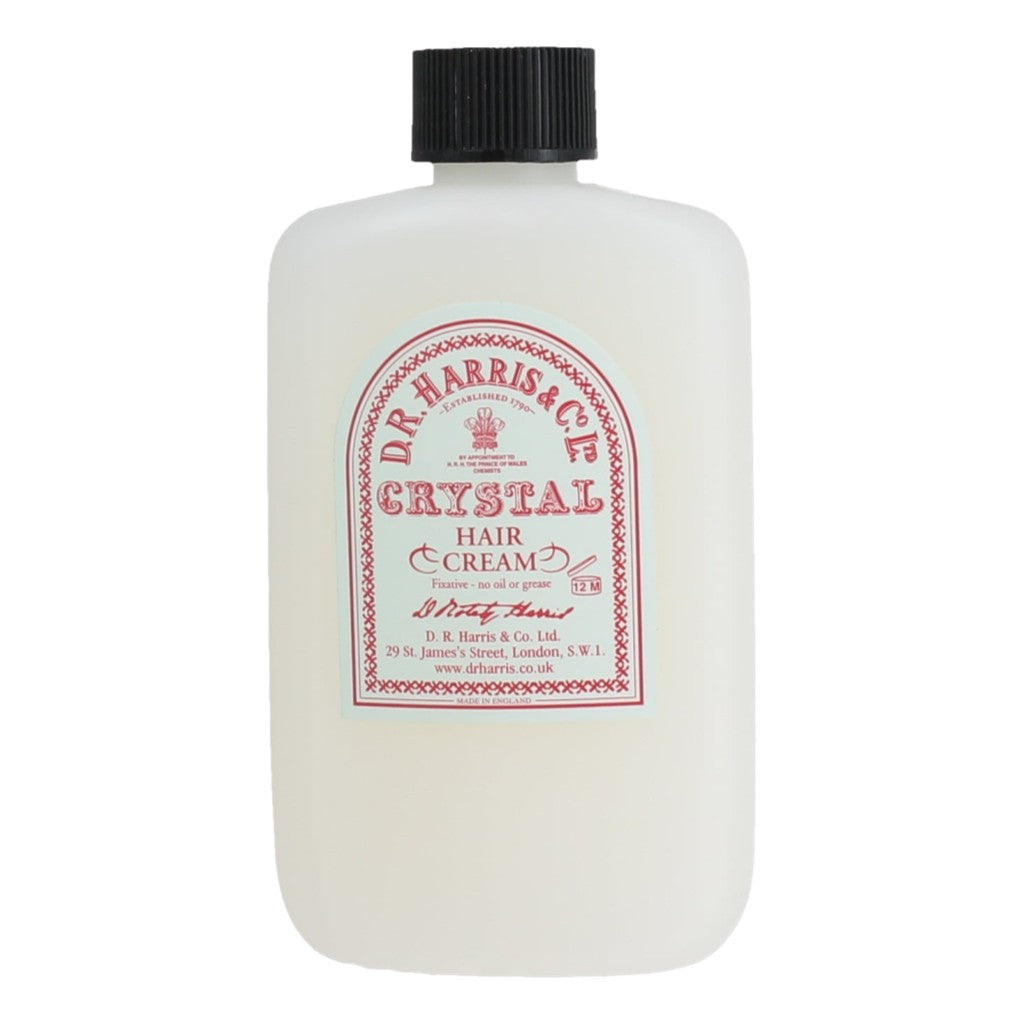 D.R. Harris Crystal Hair Cream 100ml Plastic Bottle – Non-Greasy Traditional Setting Cream For Natural Hold.