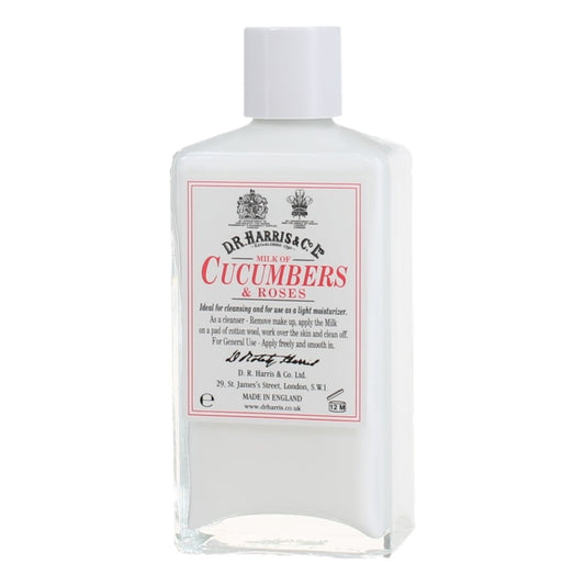 D.R. Harris Milk Of Cucumber & Roses Lotion For Normal To Oily Skin - 100ml Glass Bottle