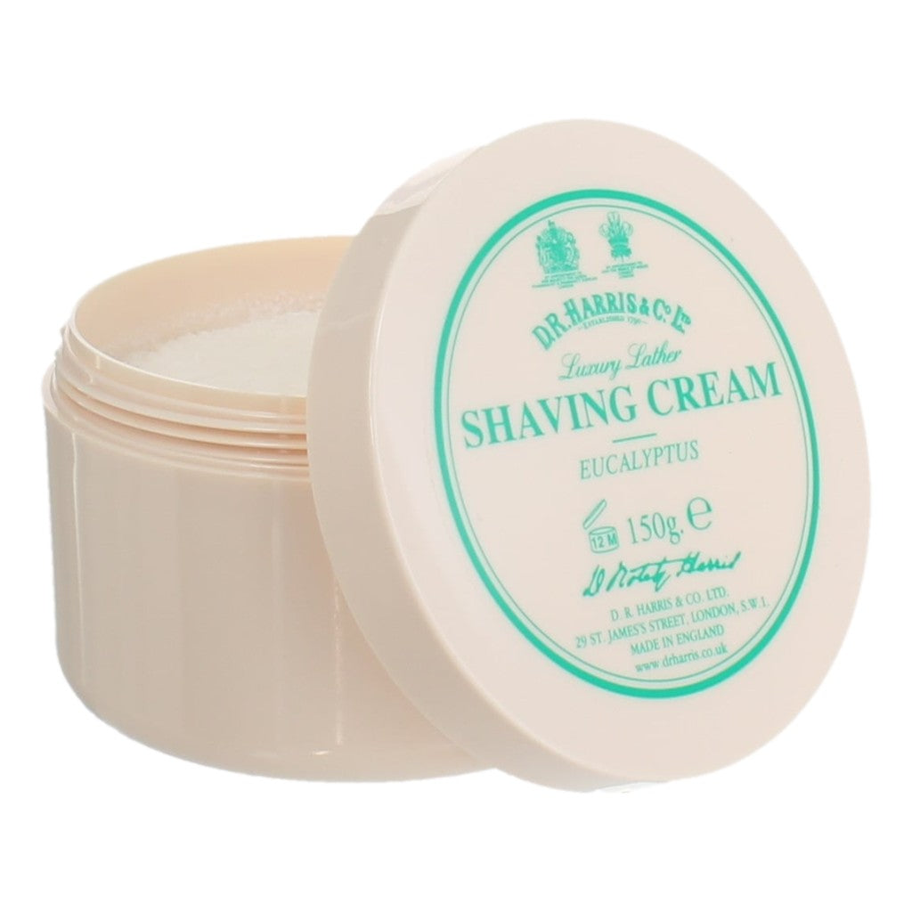 D.R. Harris Eucalyptus Shaving Cream Bowl 150g with menthol and aloe vera