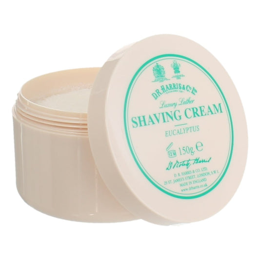 D.R. Harris Eucalyptus Shaving Cream Bowl 150g with menthol and aloe vera