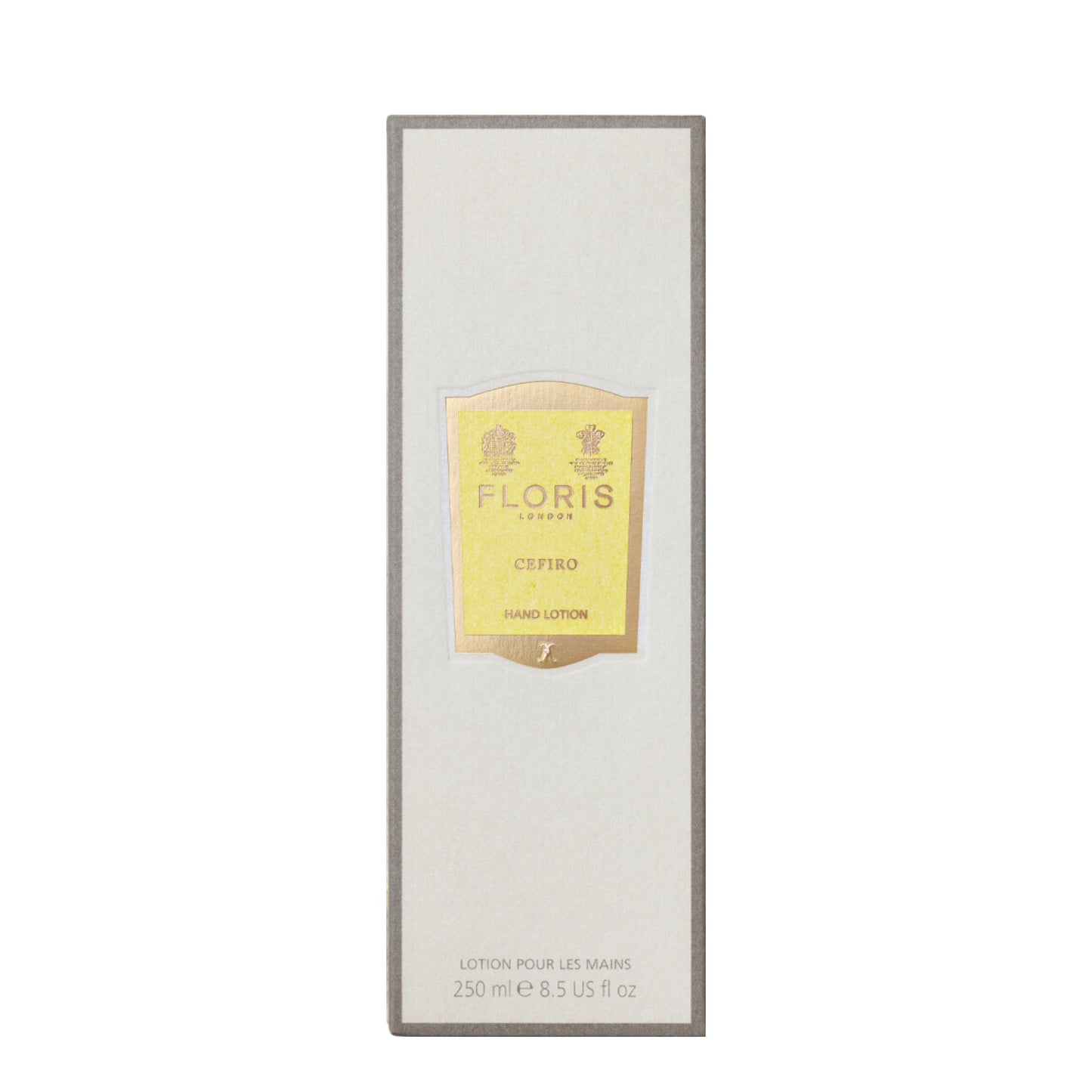 Floris London Cefiro hand lotion packaging on a white background