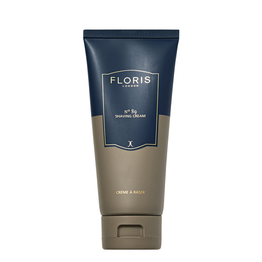 Floris London No 89 shaving cream tube on a white background