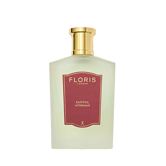 Floris London Santal Aftershave bottle on a white background