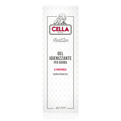 Cella Milano beard care product packaging on a white background