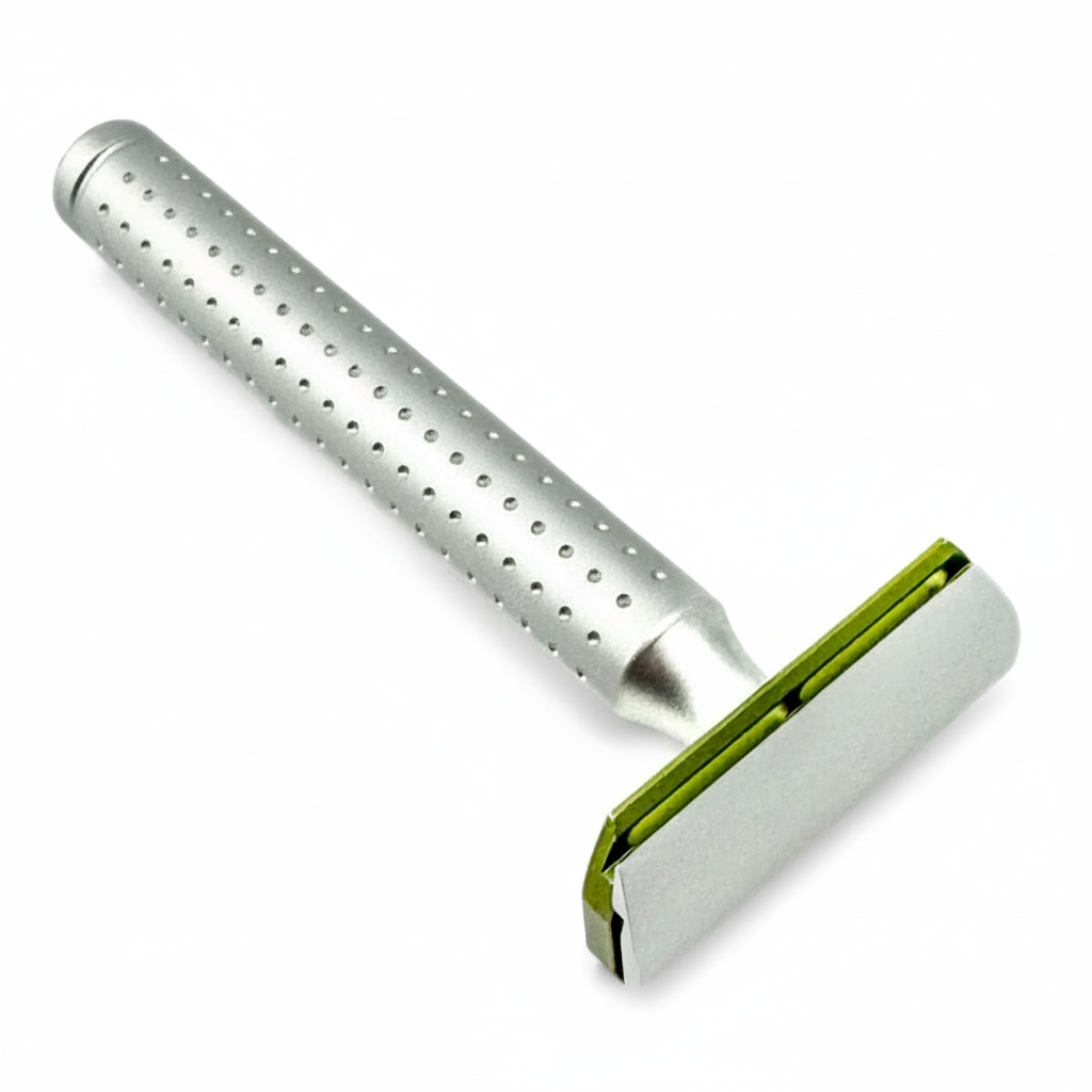 Parker AeroShave Aluminum Long Handle Safety Razor