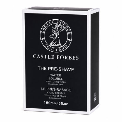 Castle Forbes pre-shave packaging on a white background