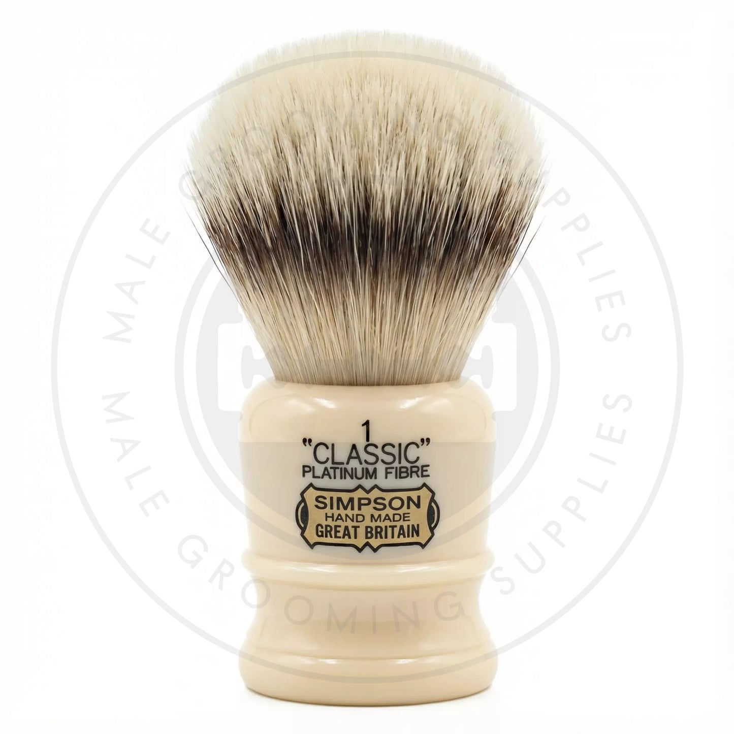 Simpsons Classic 1 faux ivory synthetic travel shaving brush
